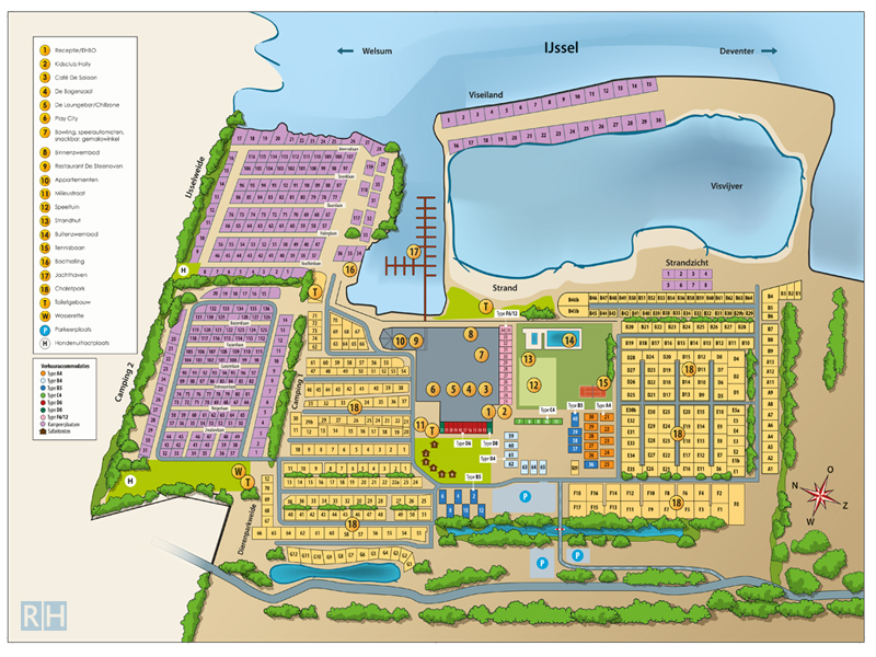 infographic plattegrond vakantiepark